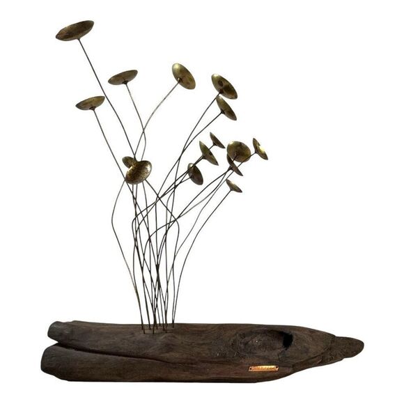 Mid-Century Modern Brutalist Driftwood & Metal Sculpture - Picture 11 of 11